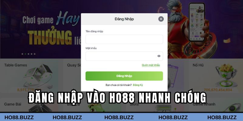 Đăng nhập HO88 nhanh chóng chỉ sau vài bước