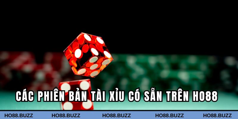 Các phiên bản tài xỉu có sẵn trên Ho88